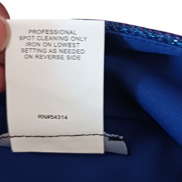 B.Darlin Glitter knit Skater Party Dress Spaghetti Straps Saphire/Fuschia 11/12 - Picture 10 of 11